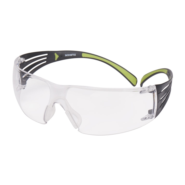 pics/3M/schutzbrille/3m-sf401afn-secure-fit-400-schutzbrille-klar-rahmen-schwarz-grün.jpg