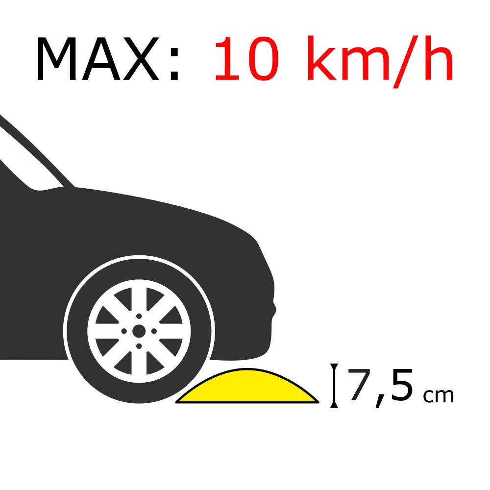 Ralentisseurs de vitesse 7,5 cm de hauteur