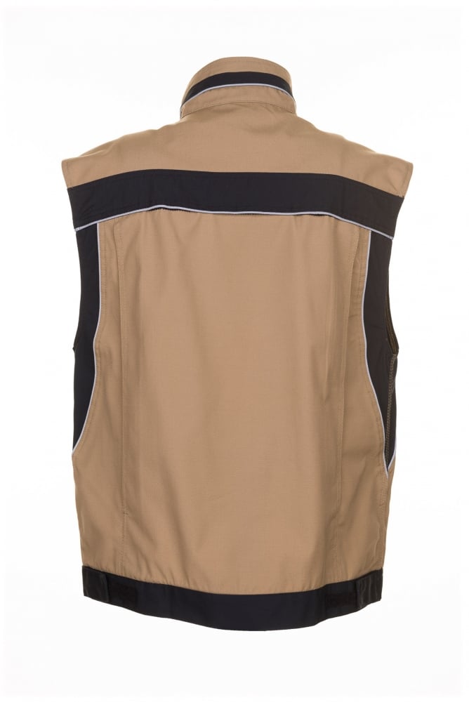pics/Planam/2534/planam-2534-plaline-mens-work-vest-sand-black-back.jpg