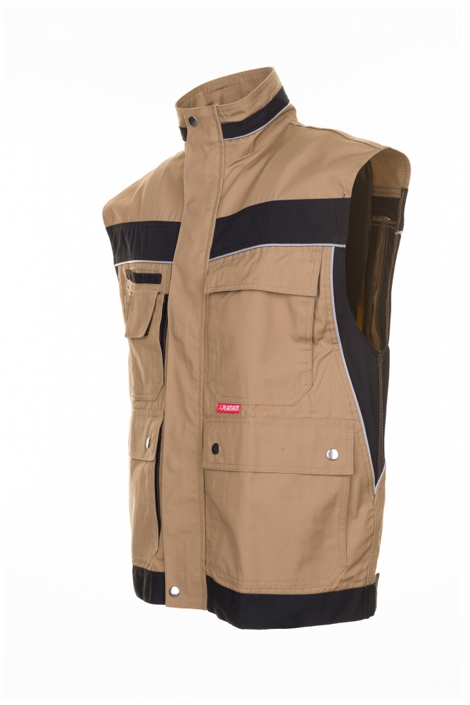 pics/Planam/2534/planam-2534-plaline-mens-work-vest-sand-black-front-2.jpg