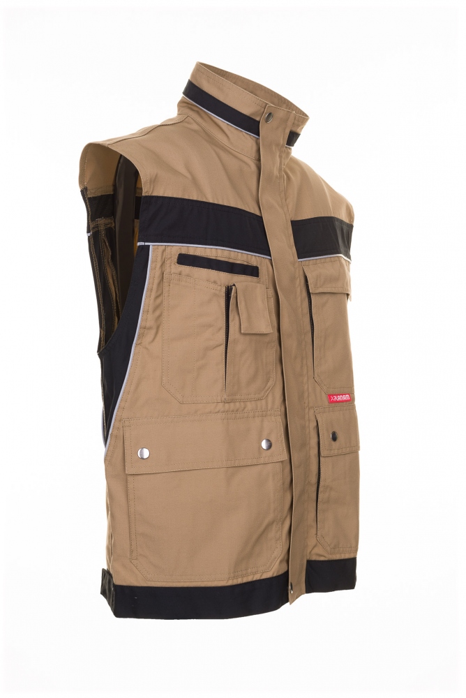 pics/Planam/2534/planam-2534-plaline-mens-work-vest-sand-black-front-3.jpg