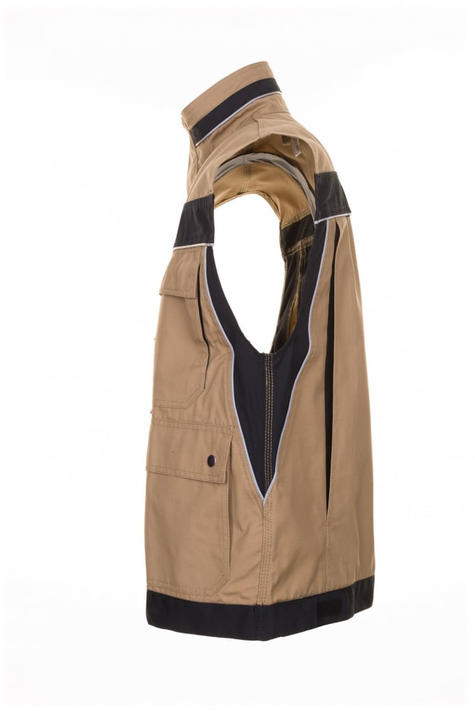 pics/Planam/2534/planam-2534-plaline-mens-work-vest-sand-black-left.jpg
