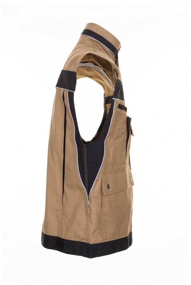 pics/Planam/2534/planam-2534-plaline-mens-work-vest-sand-black-right.jpg