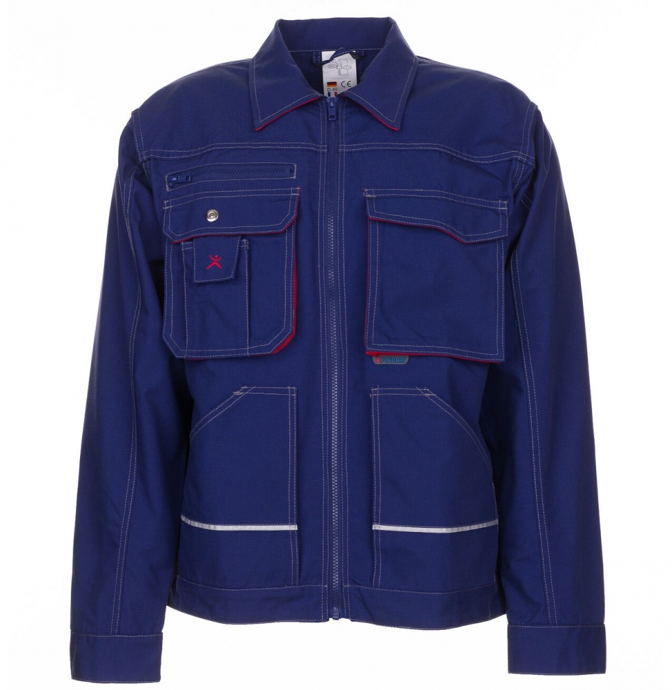 pics/Planam/2812/planam-2812-basalt-arbeitsbundjacke-polyester-baumwolle-marine-rot-optimiert-die-passform.jpg