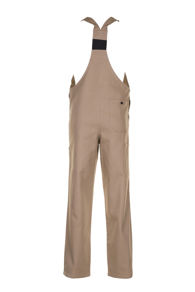 pics/Planam/planam-0153-bw-290-herren-latzhose-baumwolle-beige-khaki-einlauffest-strapazierfaehig-hinten.jpg