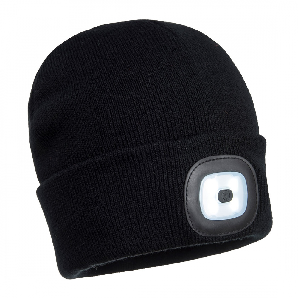 pics/Portwest/muetzen/portwest-b028-beanie-hat-with-usb-rechargable-leds-black-frontlight.jpg