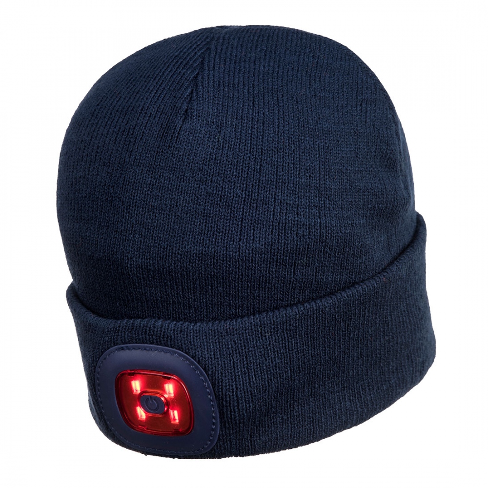 pics/Portwest/muetzen/portwest-b028-beanie-hat-with-usb-rechargable-leds-navy-backlight.jpg