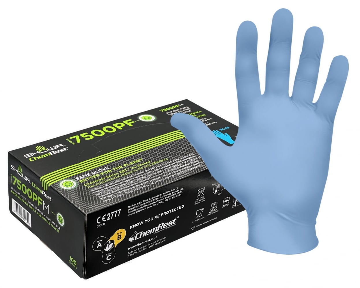 pics/Showa/7500pf/showa-7500pf-biodegradable-powder-free-nitrile-disposal-gloves-blue-01.jpg